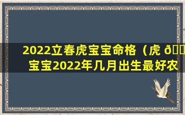 2022立春虎宝宝命格（虎 🐼 宝宝2022年几月出生最好农历）